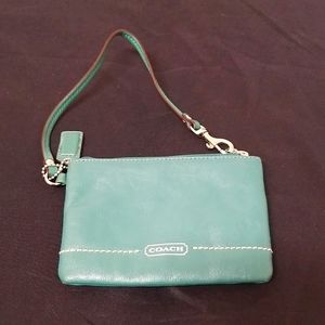 Coach Green wristlet